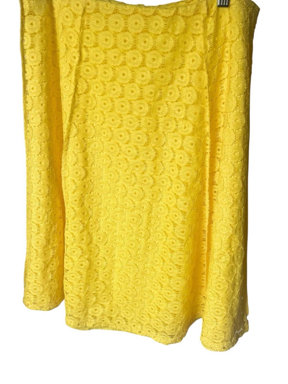 Yellow Lace A-Line Skirt